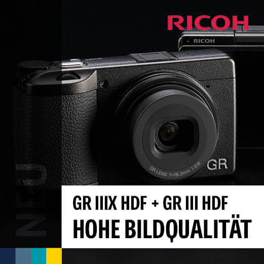 Mit eingebautem Highlight Diffusion Filter - Ricoh GRIIIx HDF / GRIII HDF